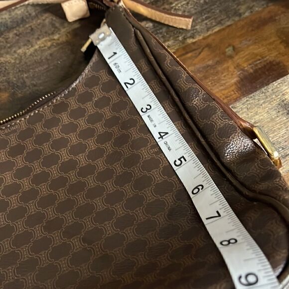 Celine Macadam Pattern Shoulder bag Brown PVC Leather Italy - Picture 12 of 17